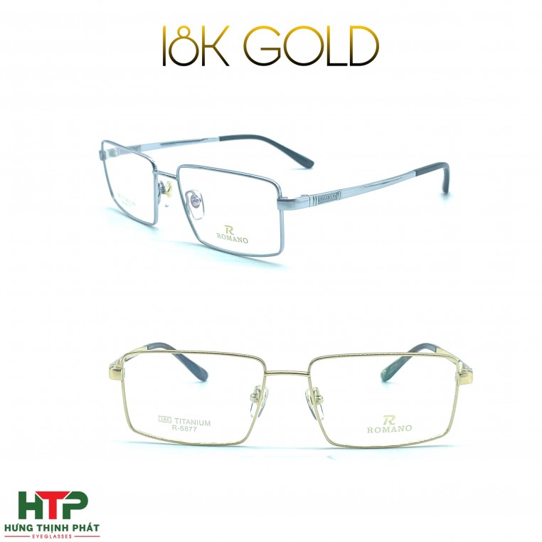 Gọng Kính Romano 18K GOLD R-6877