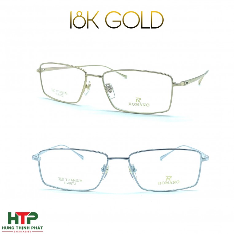 Gọng Kính Romano 18K GOLD R-6872