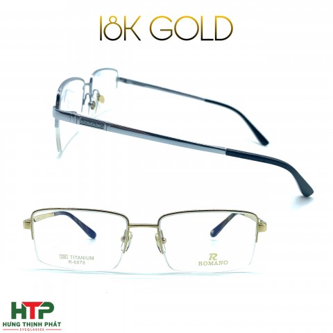 Gọng Kính Romano 18K GOLD R-6878
