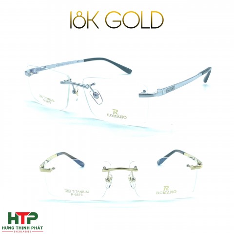Gọng Kính Romano 18K GOLD R-6876