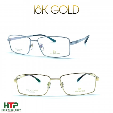 Gọng Kính Romano 18K GOLD R-6874