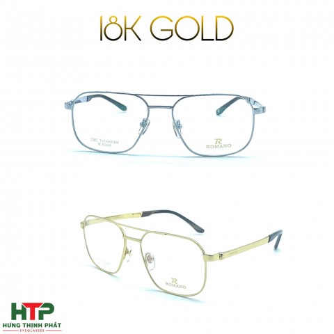 Gọng Kính Romano 18K GOLD R-6868